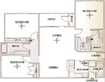 3 Bedroom-2 Bath (w/garage) - Southpark Ranch