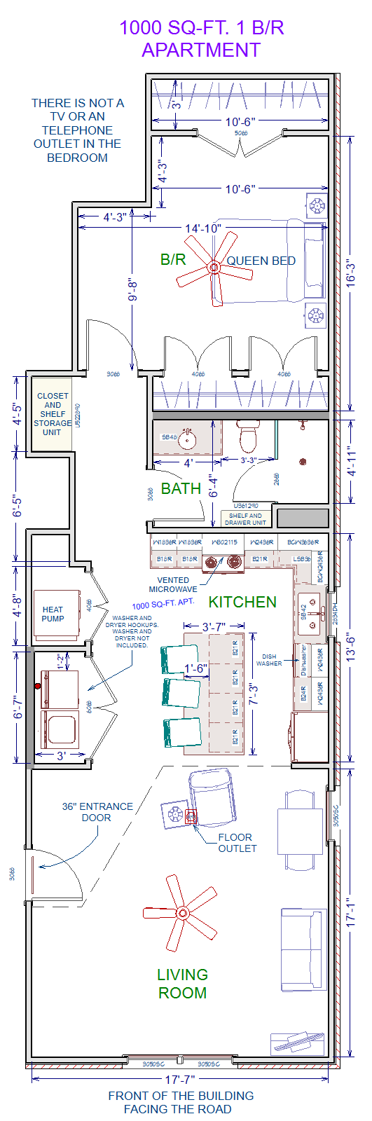 1000 sq-ft. Apt. - 2612 Tucker Station Rd