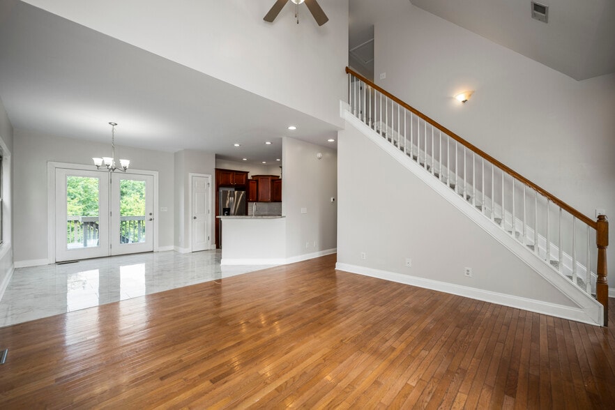 Family Room with Hardwood Floors - 393 Hays Blvd