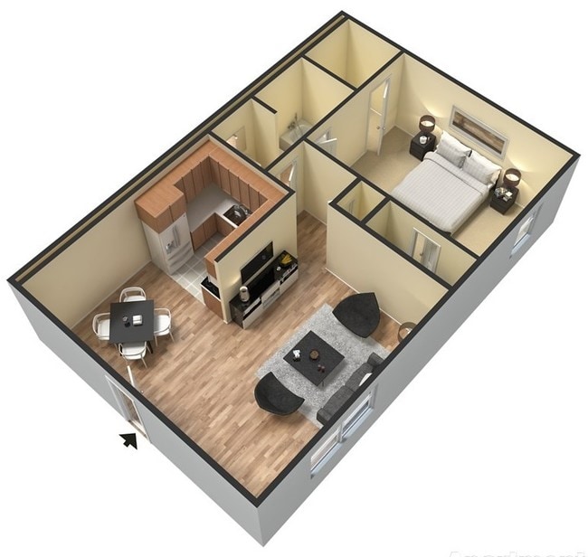 1 bedroom 650 square feet - Preston Square Apartments