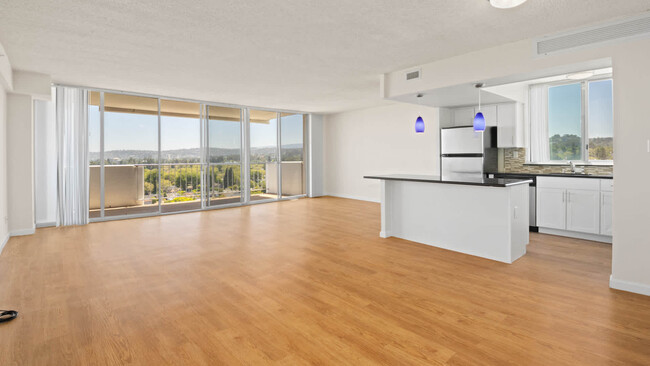 Living Room with Balcony and Hard Surface Flooring - 55 West Fifth
