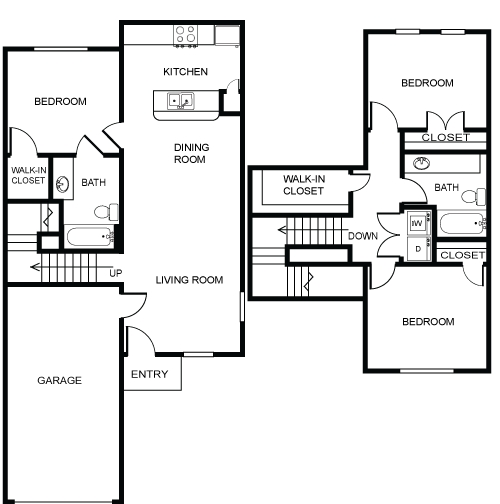 3BR/2BA The Vine - Chaparral Townhomes