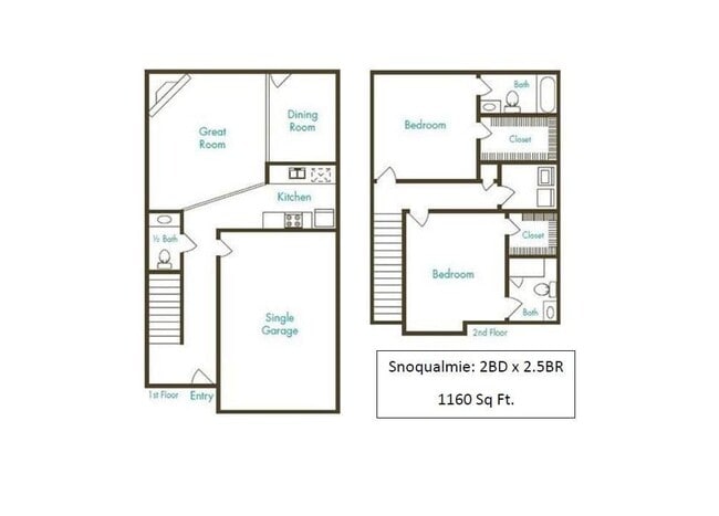 Floorplan - Townhomes at Mountain View - Valley