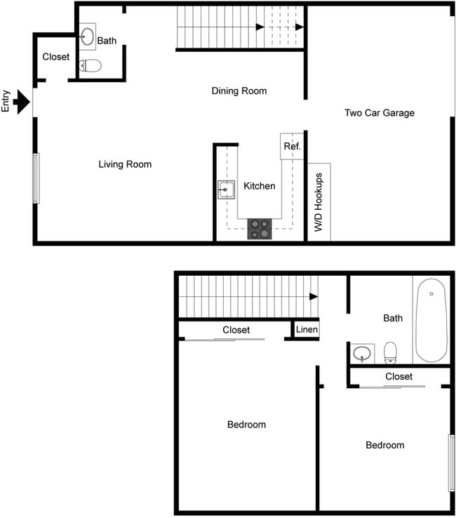 Floorplan - Carmenita Townhouse Apartments