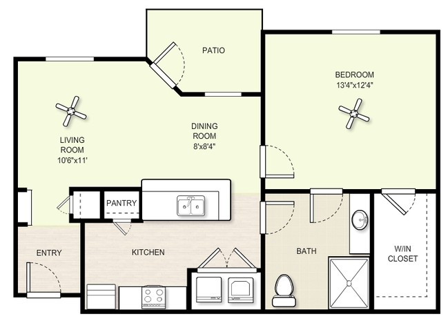 1BR/1BA - The Chateau Independent Senior Living