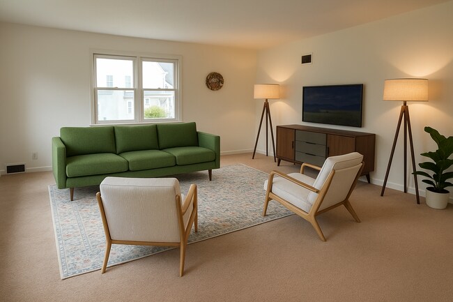 The living room is warm and welcoming. - 228 W Lexington Blvd