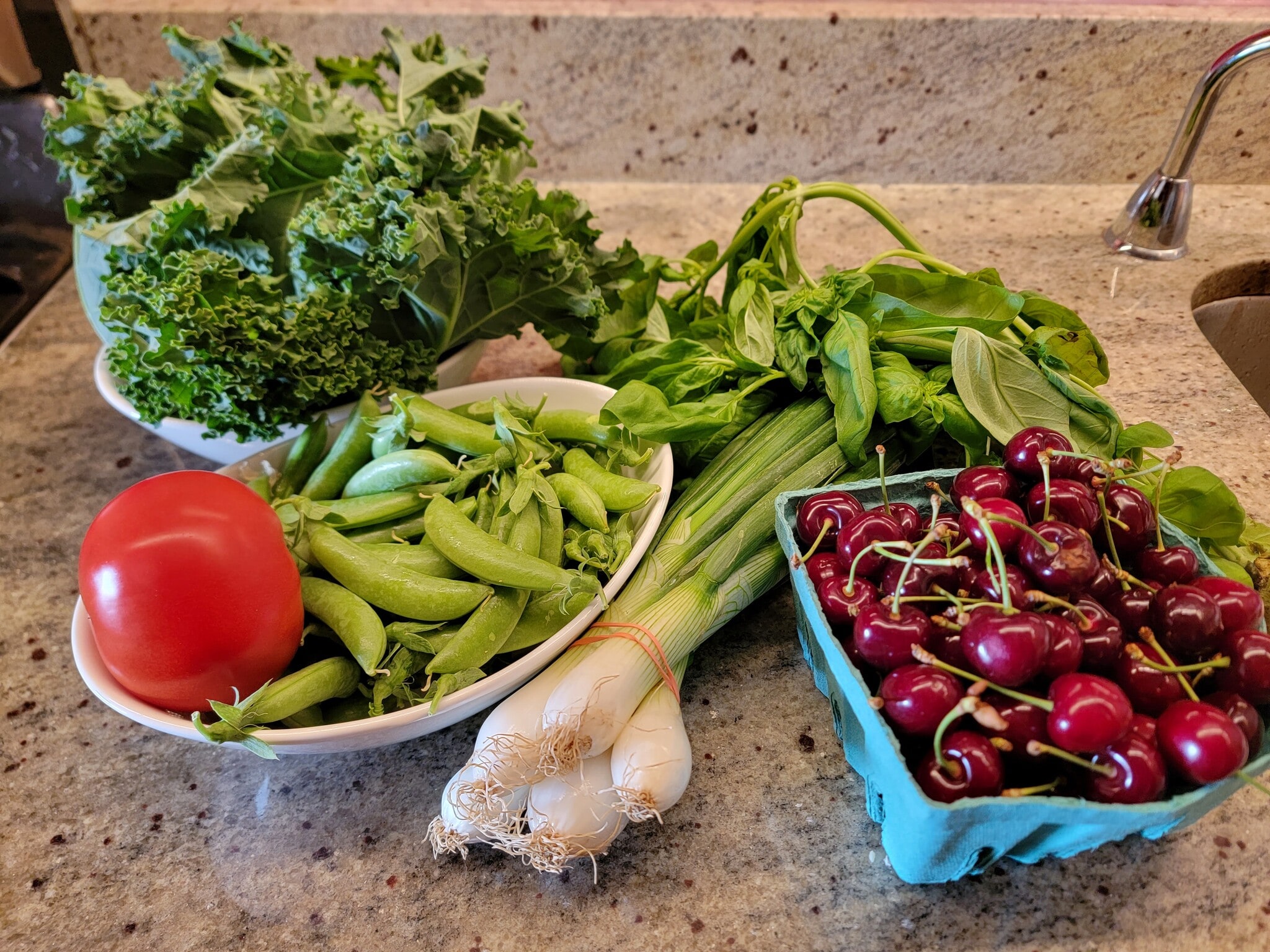 Farmers market haul - across the street every Saturday - 5500 Friendship Blvd