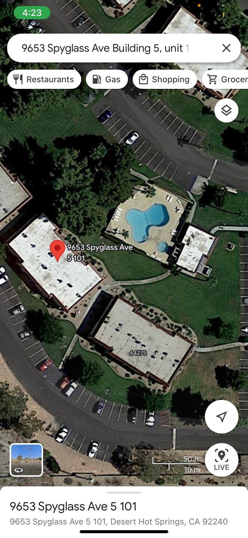 Building and swimming pool - 9653 Spyglass Ave