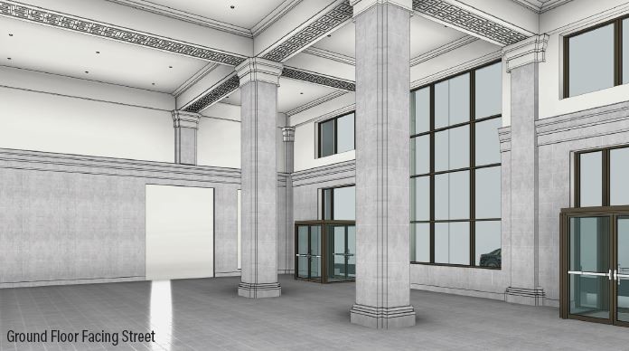 Lobby Rendering Street - The Commonwealth Building