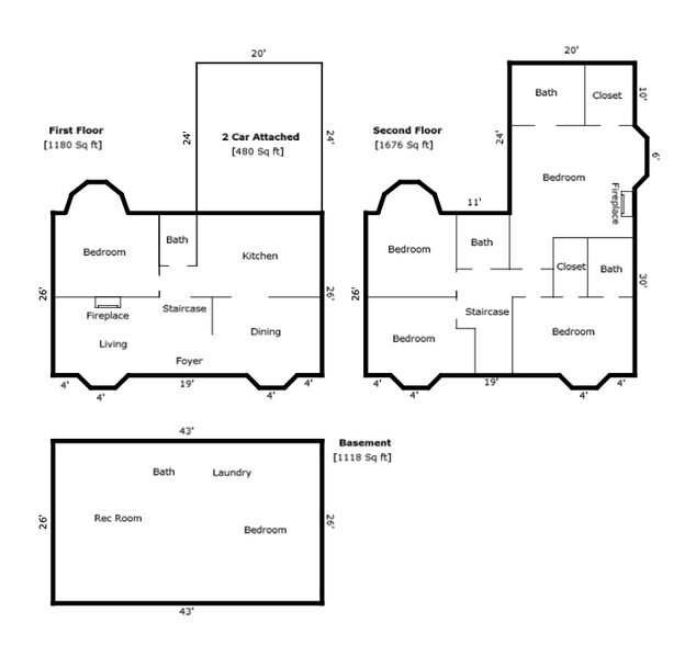 Floor plan - 6715 Dean Dr