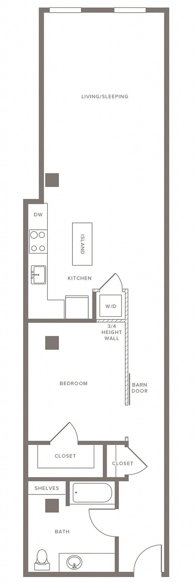 A03 - One Bedroom - Modera Lofts