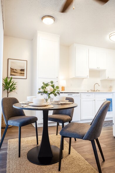 Images have been virtually staged to help illustrate the potential use and layout of the space. Furniture and décor are for visualization purposes only. - North Main Apartments