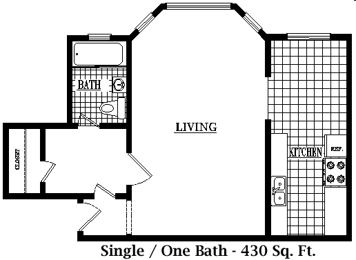 Single/One Bath - The Piccadilly