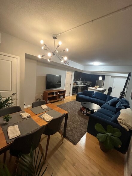 Living room and kitchen. View from window. - 440 L St NW