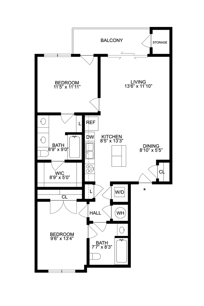 Floorplan - Lake Vista Apartments