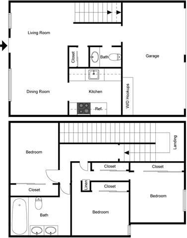 Floorplan - Carmenita Townhouse Apartments