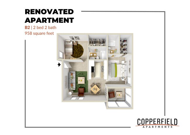 Floorplan - Copperfield Apartments