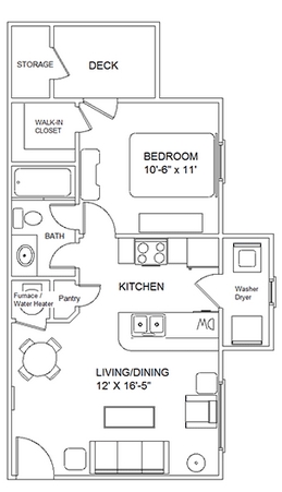 1BR/1BA - Fiddler's Green Apartments