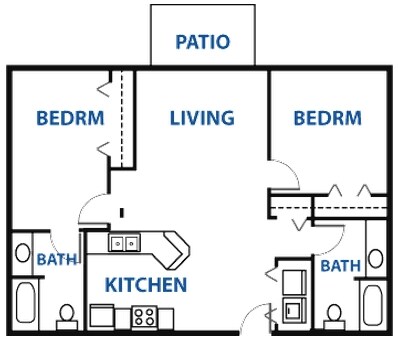 2BR/2BA - Vincent Marie Apartments