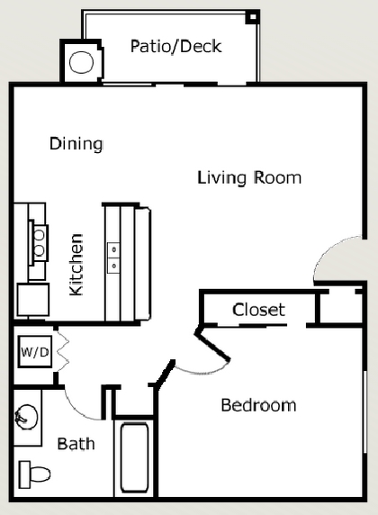 1BR/1BA - Papillon