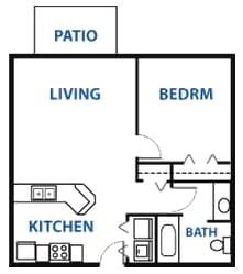 1BR/1BA - Sorrento I & II Apartments