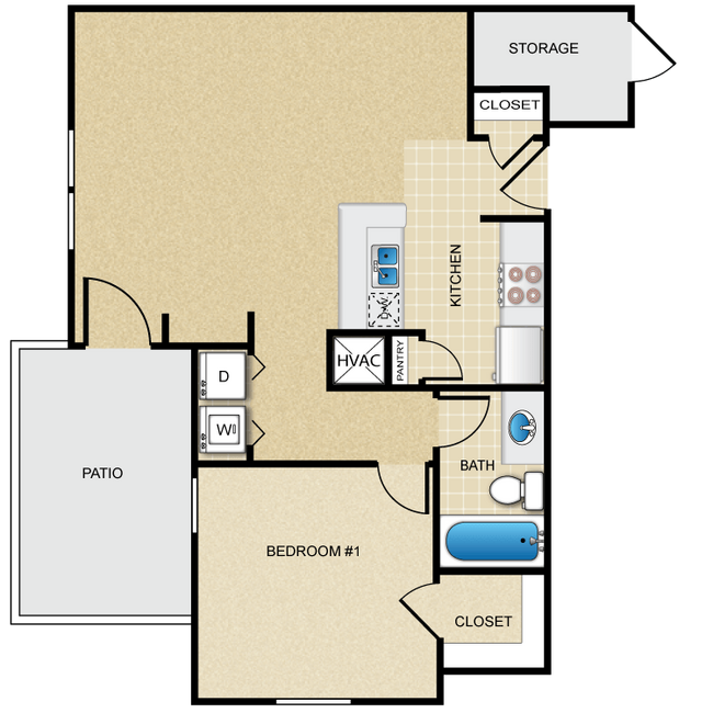 Floorplan - Wade Crossing Apartment Homes