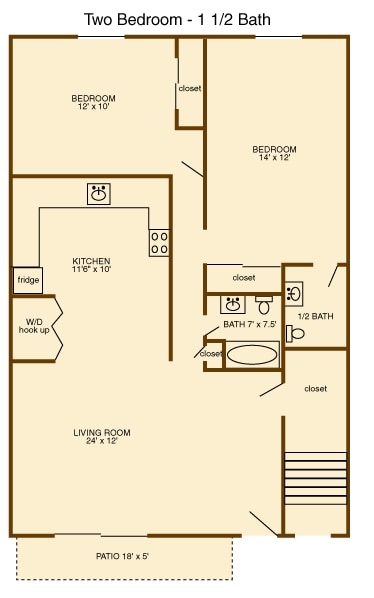 2BR/1.5BA - Vineland 86 Apartments