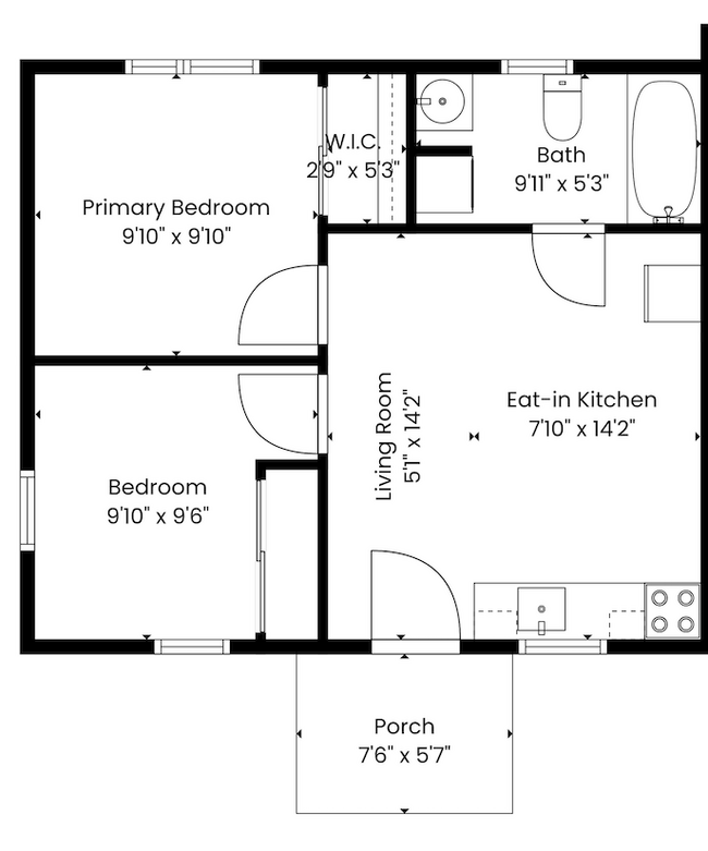 Building Photo - 2BR/1BA Triplex apartment home move-in ready!! $850/mo**
