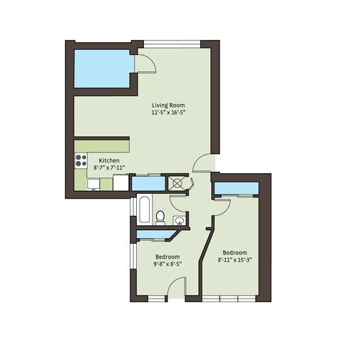 Floorplan - 5401-5405 S. Drexel Boulevard