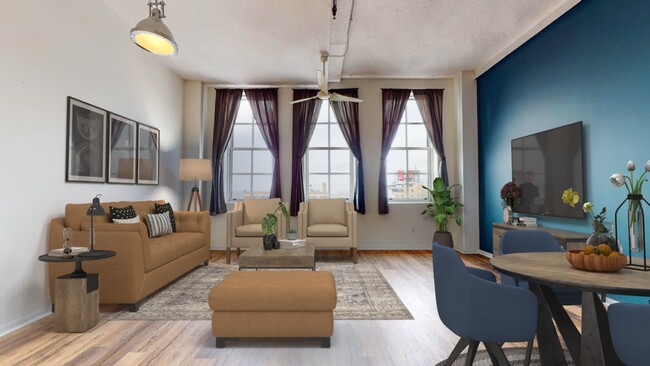 Main room (staged), - 1501 Locust St