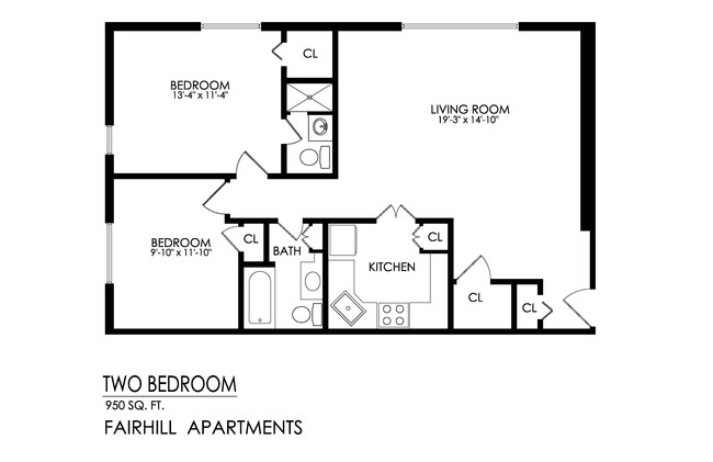 Floorplan - Fairhill Apartments