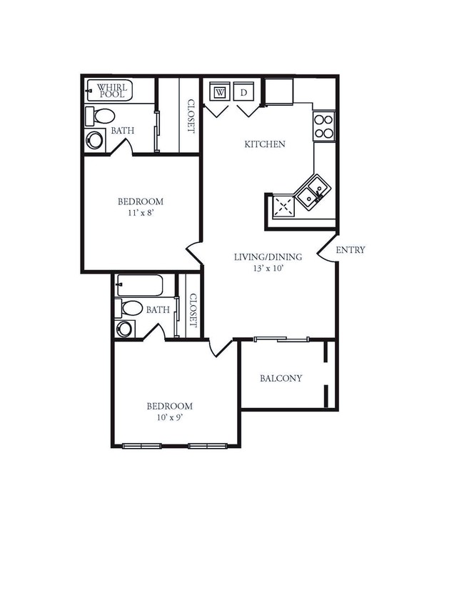 2BR/2BA - The Grove at White Oak Apartments