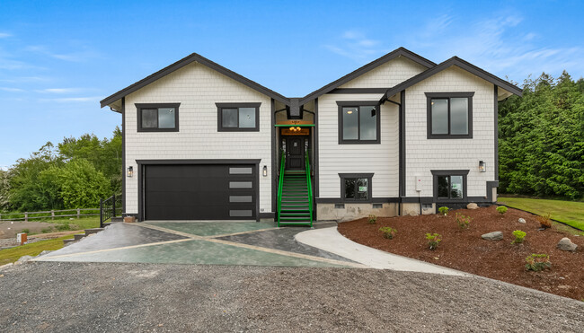 Front View with 2 car garage - 1563 Mt Baker Hwy