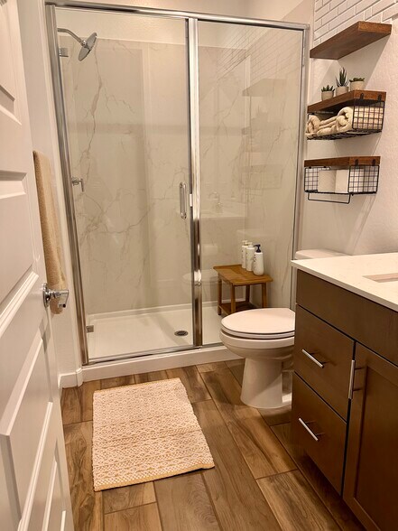 Bathroom with rain showerhead - 20896 S 231st Pl