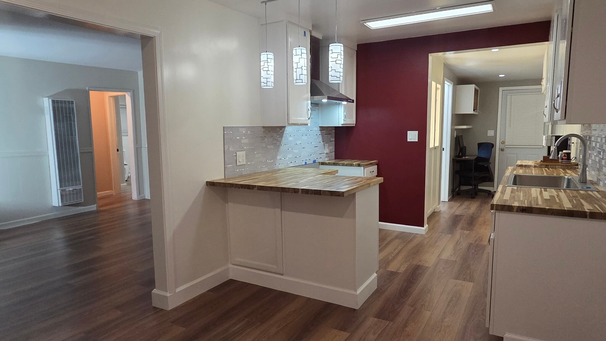 New Kitchen - view from dining area - 16825 S Berendo Ave