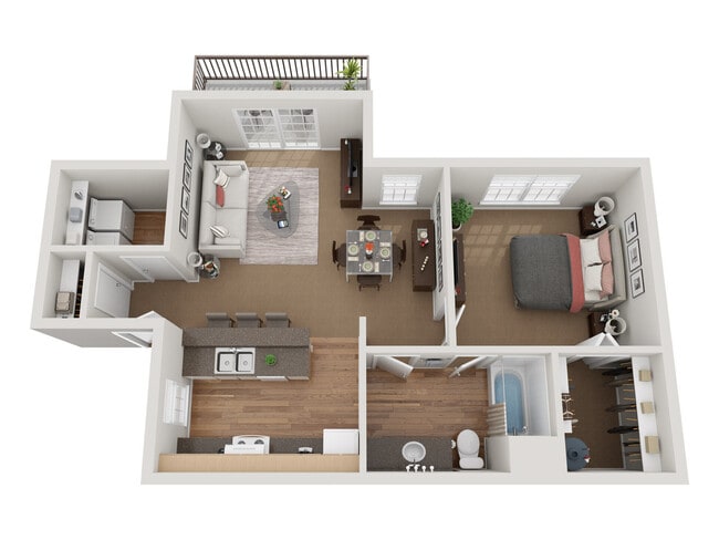 1x1 floor plan Eight Towncenter - Eight Towncenter
