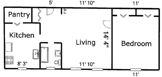 1BR/1BA - 100 Chestnut Street Apartments