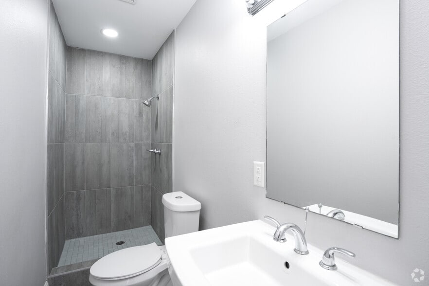 1BR, 1BA - 250SF - Bathroom - Olympic Apartments