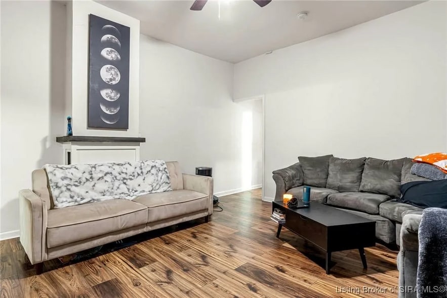 living room back wall - 531 E Chestnut St