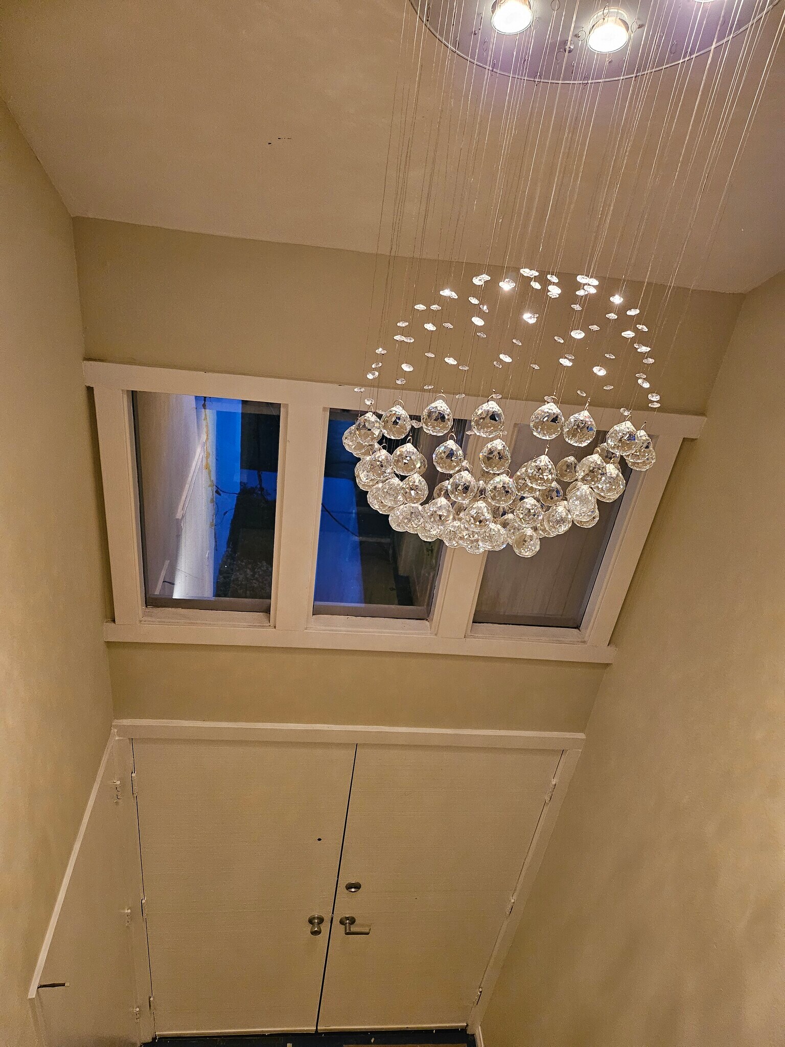 Upstairs view of Chandelier over Foyer - 17631 Mapes Ave