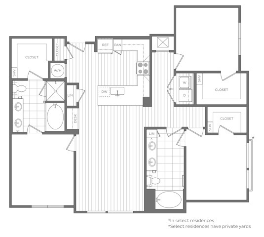 2D 3 Bed / 2 Bath - L Floorplan - Hanover Hyannis