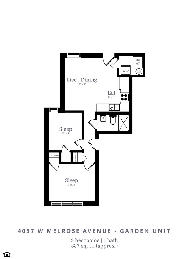 Floorplan - 4057-59 W. Melrose St.