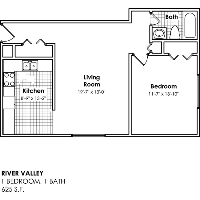 Floorplan - River Valley Manor Apartments