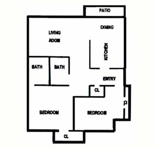 2BR/2BA - Sierra Woods Apartments