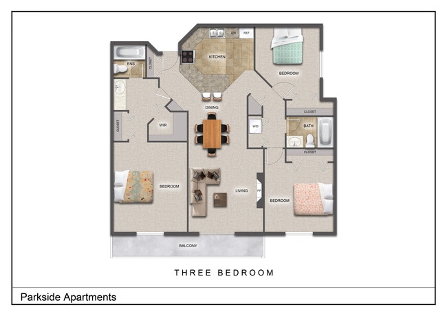 Floorplan - Parkside Apartments