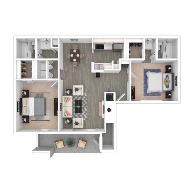 2A - 2 Beds, 2 Baths, 937 sq. ft. - Ascent Pineville