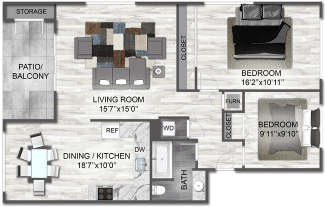 Floorplan - Creekside Apartments