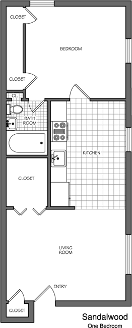 1BR/1BA - Sandalwood Apartments