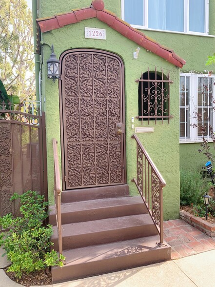 Steel security front door - 1226 S Highland Ave