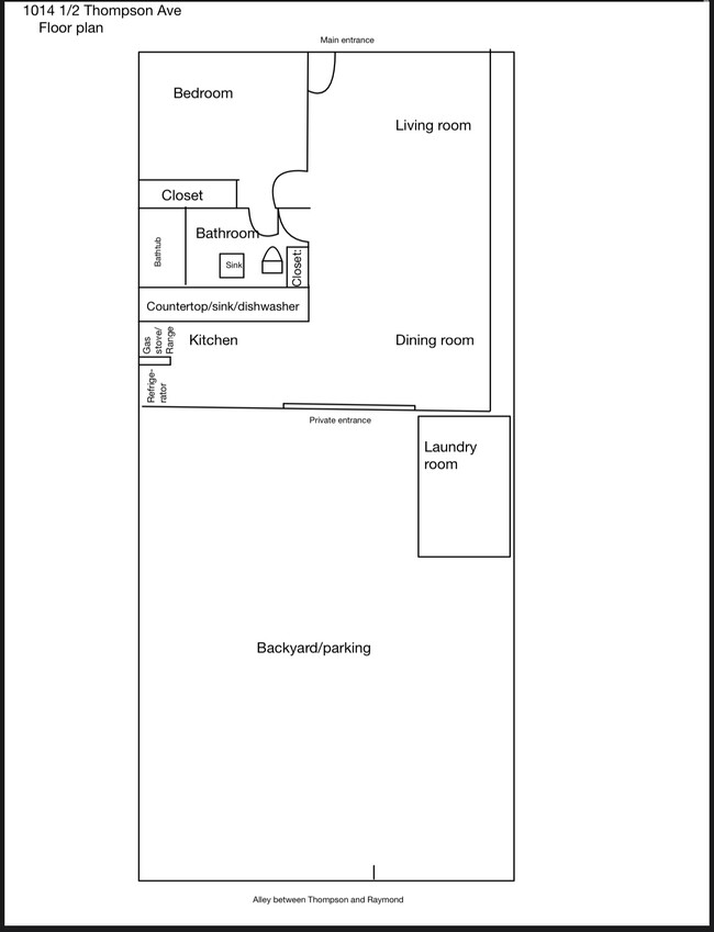 Floor plan - 1014 Thompson Ave